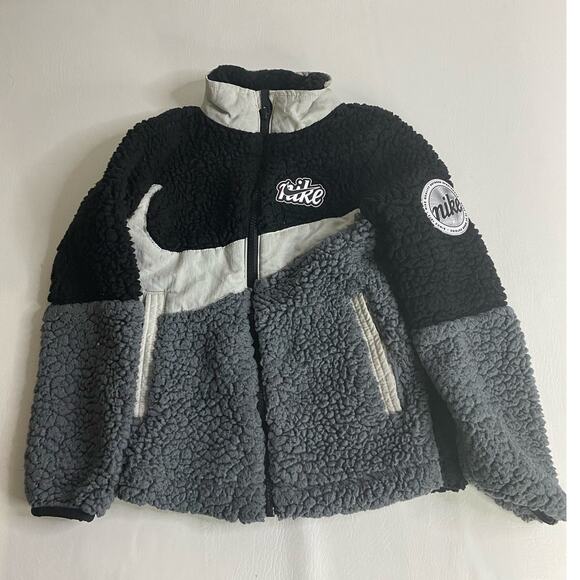 NIKE Sportwear Sherpa Jacket for Kids Zip up Size 4 - Picture 1 of 6